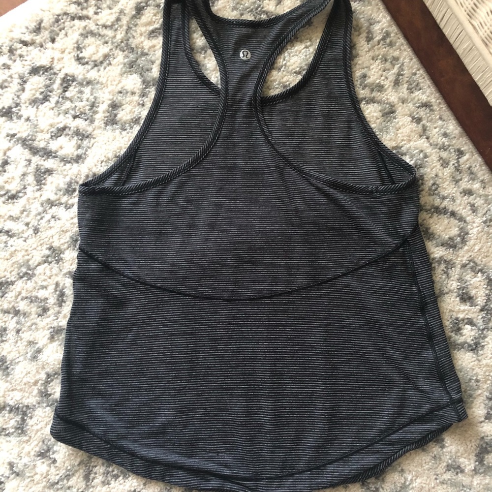 Lululemon sheer black striped tank